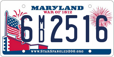 MD license plate 6MD2516