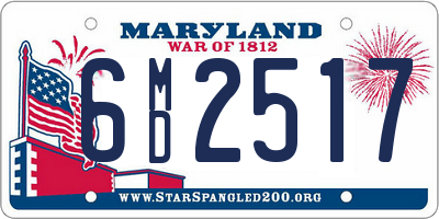 MD license plate 6MD2517