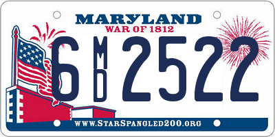 MD license plate 6MD2522