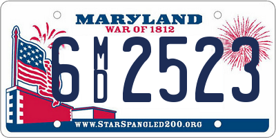 MD license plate 6MD2523