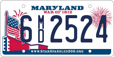 MD license plate 6MD2524