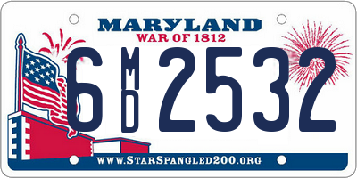 MD license plate 6MD2532