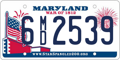 MD license plate 6MD2539