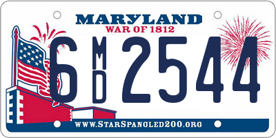 MD license plate 6MD2544