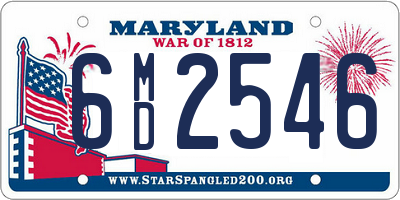 MD license plate 6MD2546