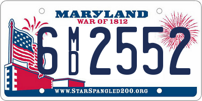 MD license plate 6MD2552