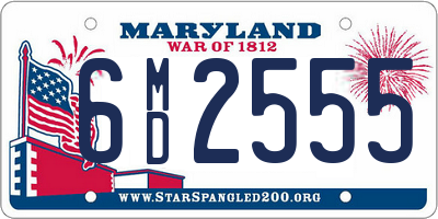 MD license plate 6MD2555