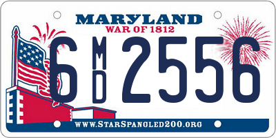 MD license plate 6MD2556