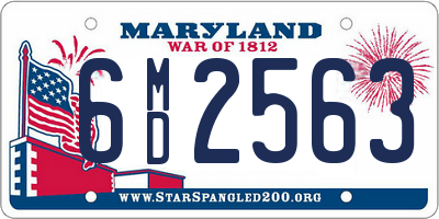 MD license plate 6MD2563