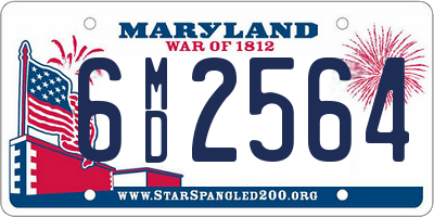 MD license plate 6MD2564