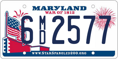 MD license plate 6MD2577