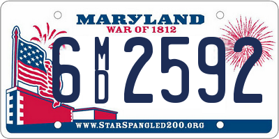 MD license plate 6MD2592