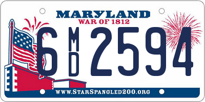 MD license plate 6MD2594