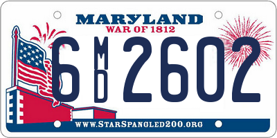 MD license plate 6MD2602