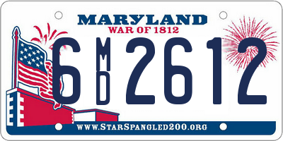 MD license plate 6MD2612