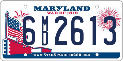MD license plate 6MD2613