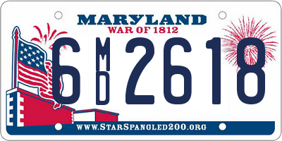 MD license plate 6MD2618