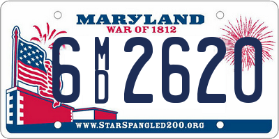 MD license plate 6MD2620