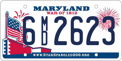 MD license plate 6MD2623