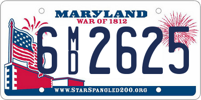 MD license plate 6MD2625