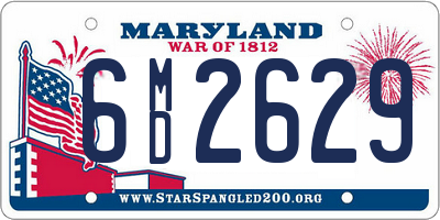 MD license plate 6MD2629