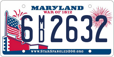 MD license plate 6MD2632