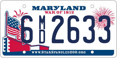 MD license plate 6MD2633