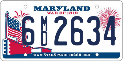 MD license plate 6MD2634