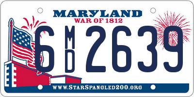 MD license plate 6MD2639