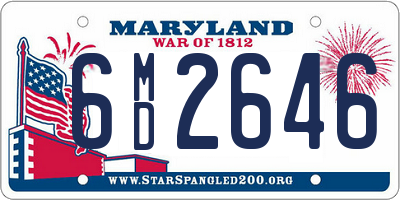 MD license plate 6MD2646