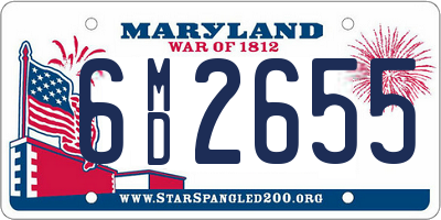 MD license plate 6MD2655