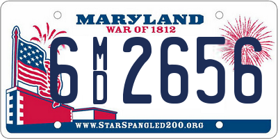 MD license plate 6MD2656