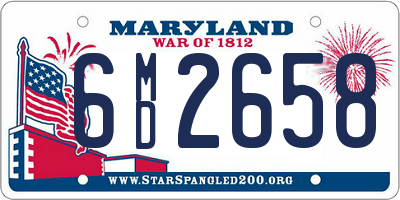 MD license plate 6MD2658