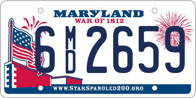 MD license plate 6MD2659