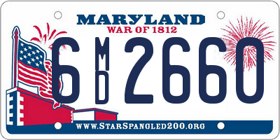 MD license plate 6MD2660