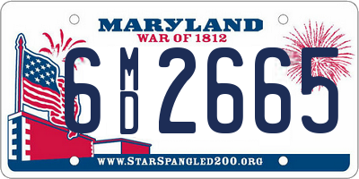 MD license plate 6MD2665