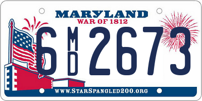 MD license plate 6MD2673