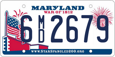 MD license plate 6MD2679