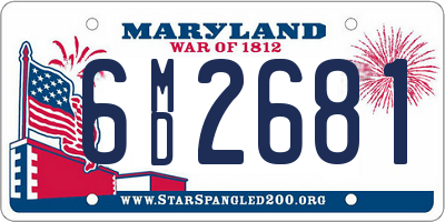 MD license plate 6MD2681