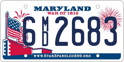 MD license plate 6MD2683