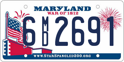 MD license plate 6MD2691