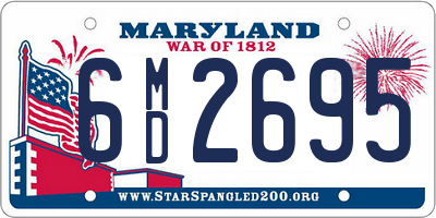 MD license plate 6MD2695