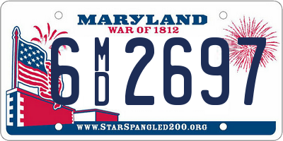 MD license plate 6MD2697
