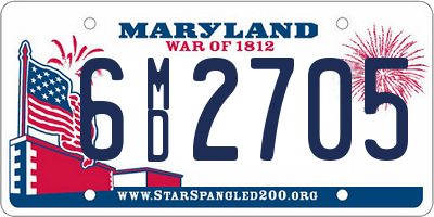 MD license plate 6MD2705
