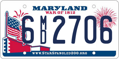 MD license plate 6MD2706