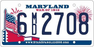 MD license plate 6MD2708