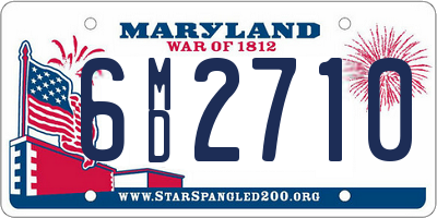 MD license plate 6MD2710