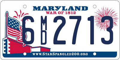 MD license plate 6MD2713