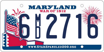 MD license plate 6MD2716