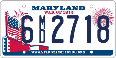 MD license plate 6MD2718